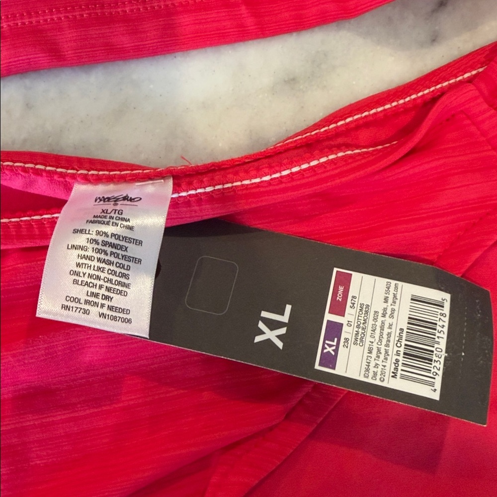 Target Women's Ruffled Bandeau Tankini Set - Pink - Picture 3 of 4